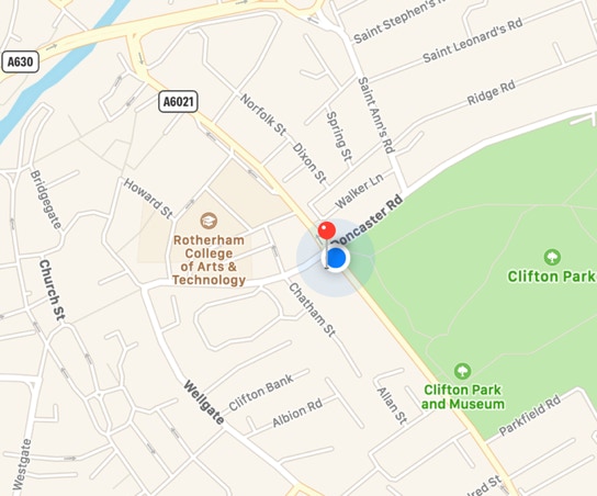 rotherham chiropractic clinic location image